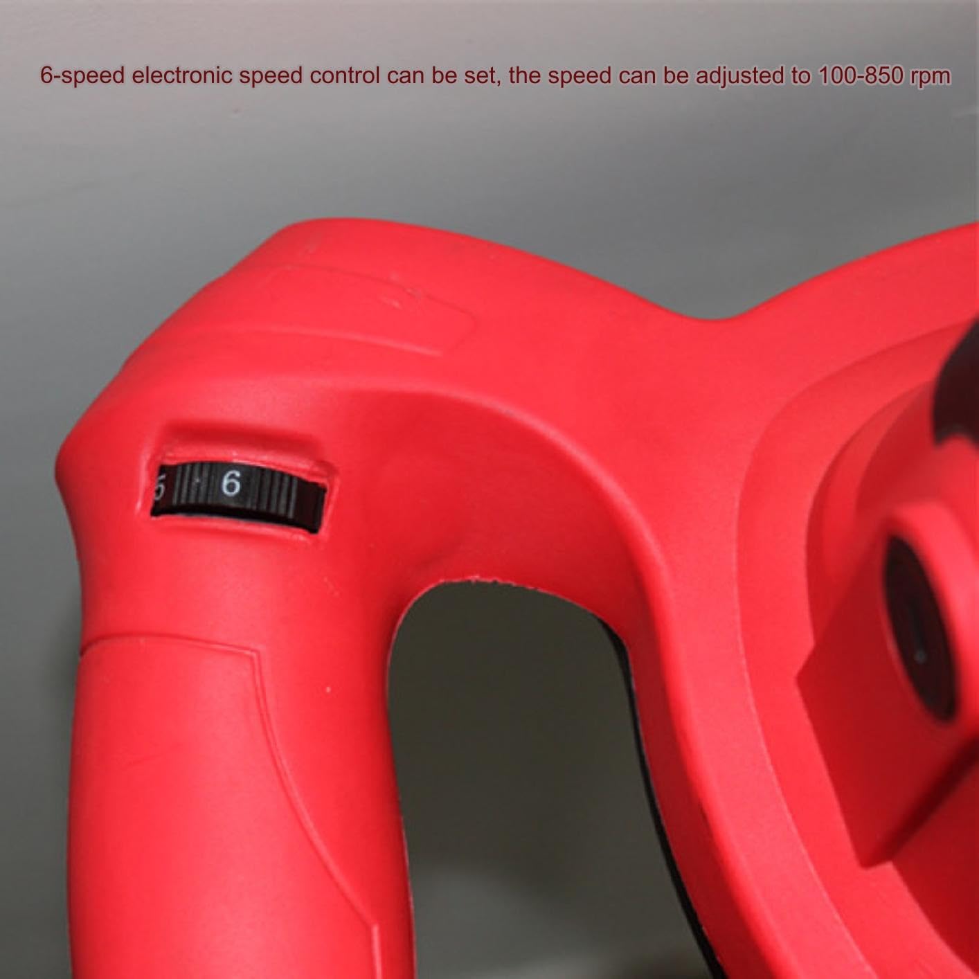 Hormigonera eléctrica, 1000 W, 850 rpm, con control ajustable de 6 velocidades, mezclador de lodo de mano para una mezcla eficiente de cemento, longitud de la varilla de 60 cm