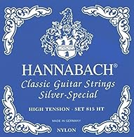815er Professional strings for 8-string classical guitar, High Tension Lenght of the string 110 cm Treble strings precision round, Bass-strings with high silver plating Surface treatment of wire (coated, prevents tarnishing) Made in Germany