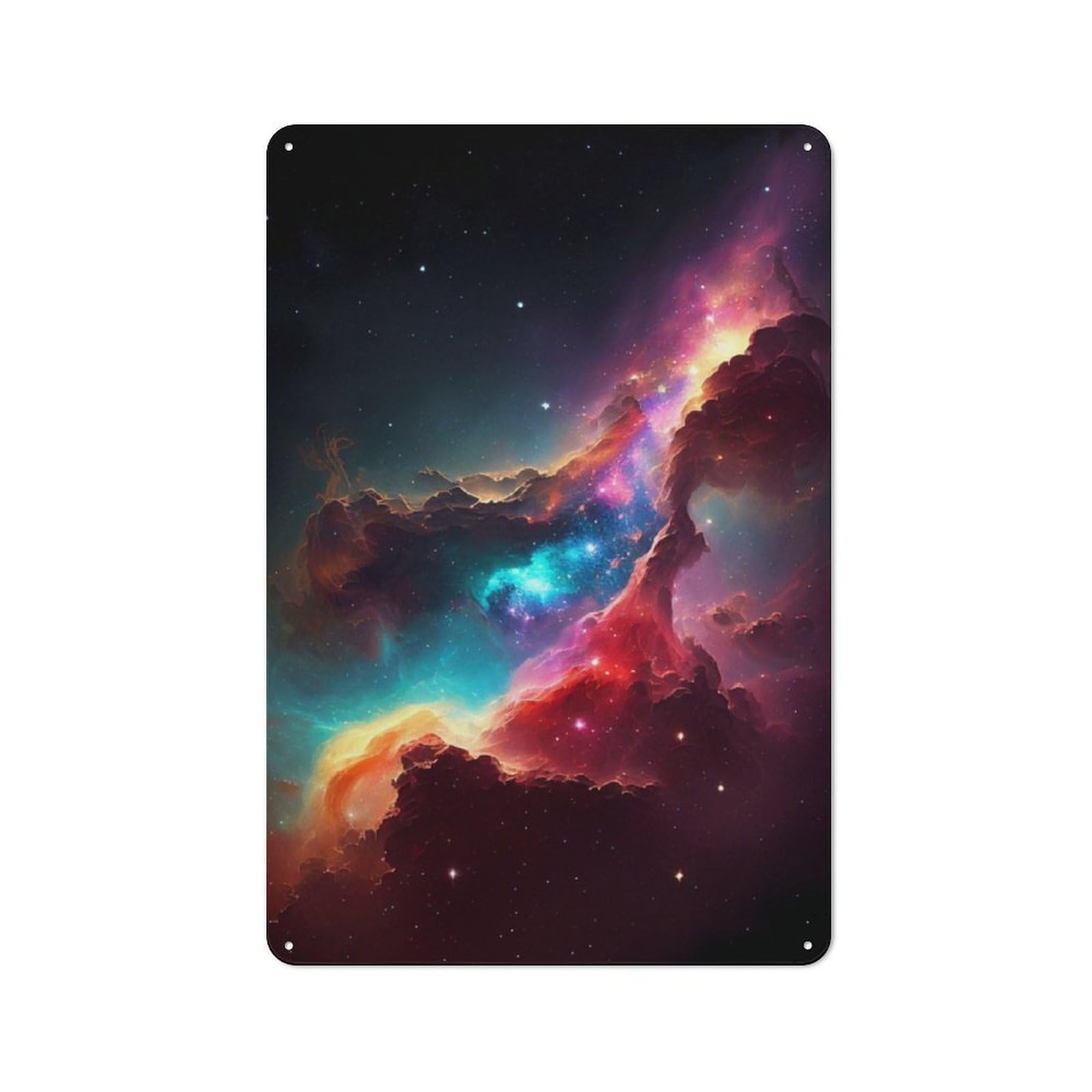 Junmoney Stars + Nebulas Retro Metal Wall Sign 30X20cm With For Garage Wall, Suited To Garage Decor Collectors