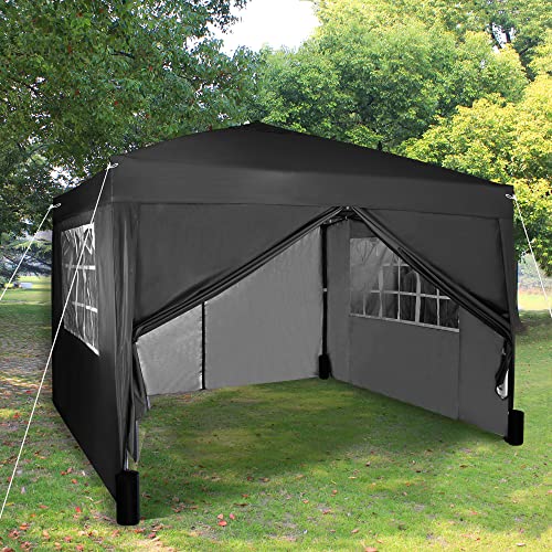 Pop-Up-Pavillon Gartenpavillon Falt Partyzelt Mit Seiten, 2 Windstäben, 4 Gewichtssäcken,...