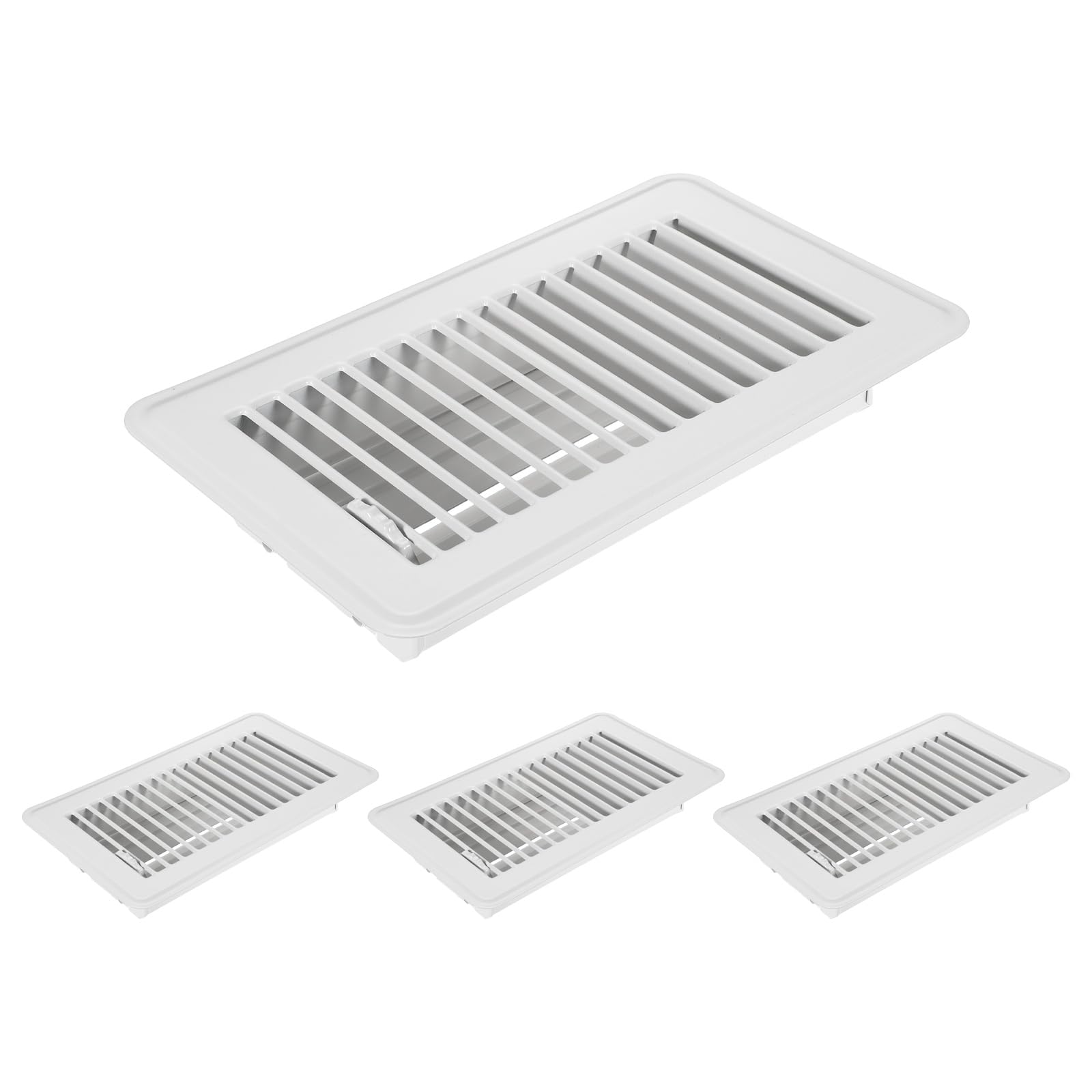 PATIKIL 4 Pcs 4x8 Pouces Bouches D'Aération Métalliques Résistantes Blanc