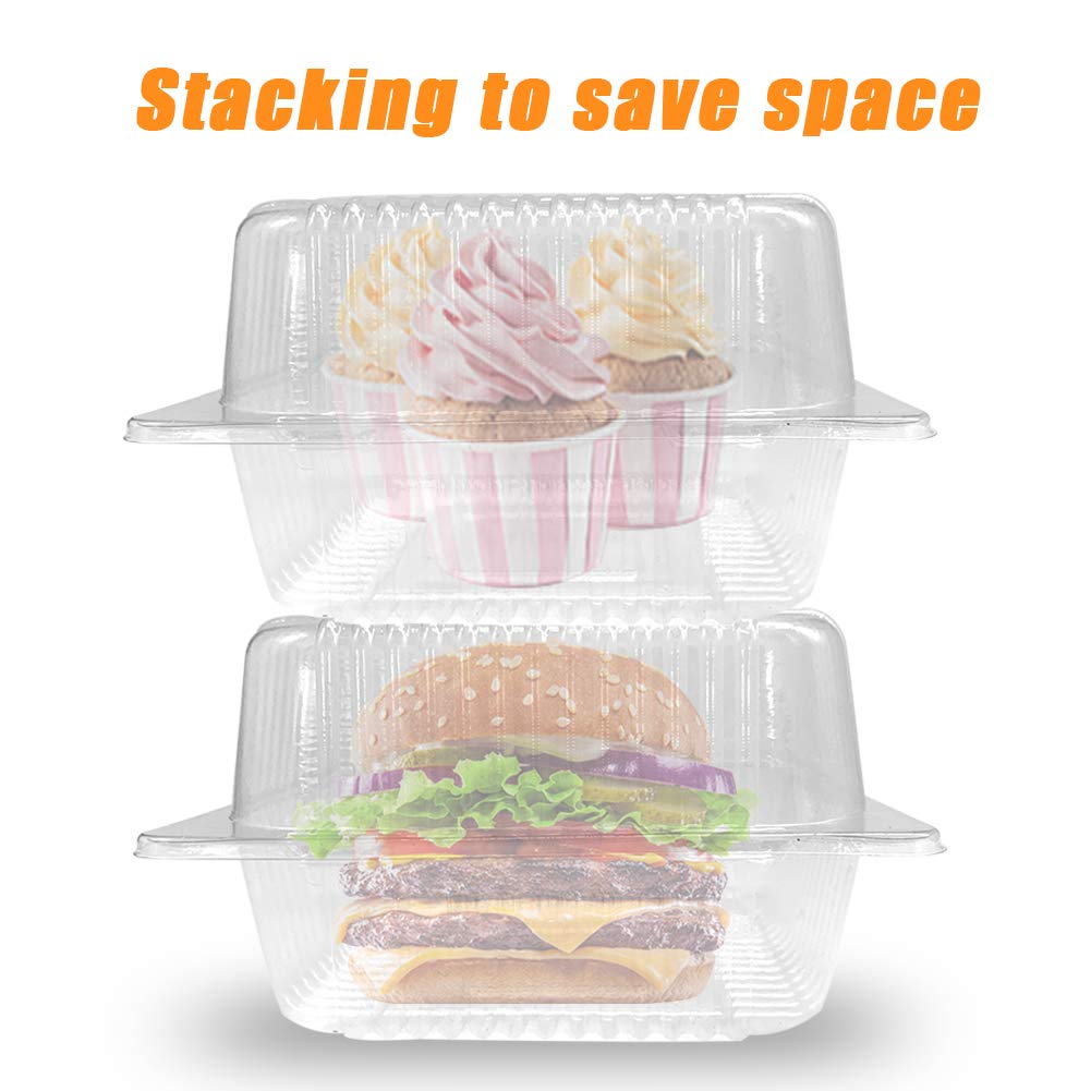 Buy 50 Pack Disposable Plastic Take out Containers,Clear Clamshell