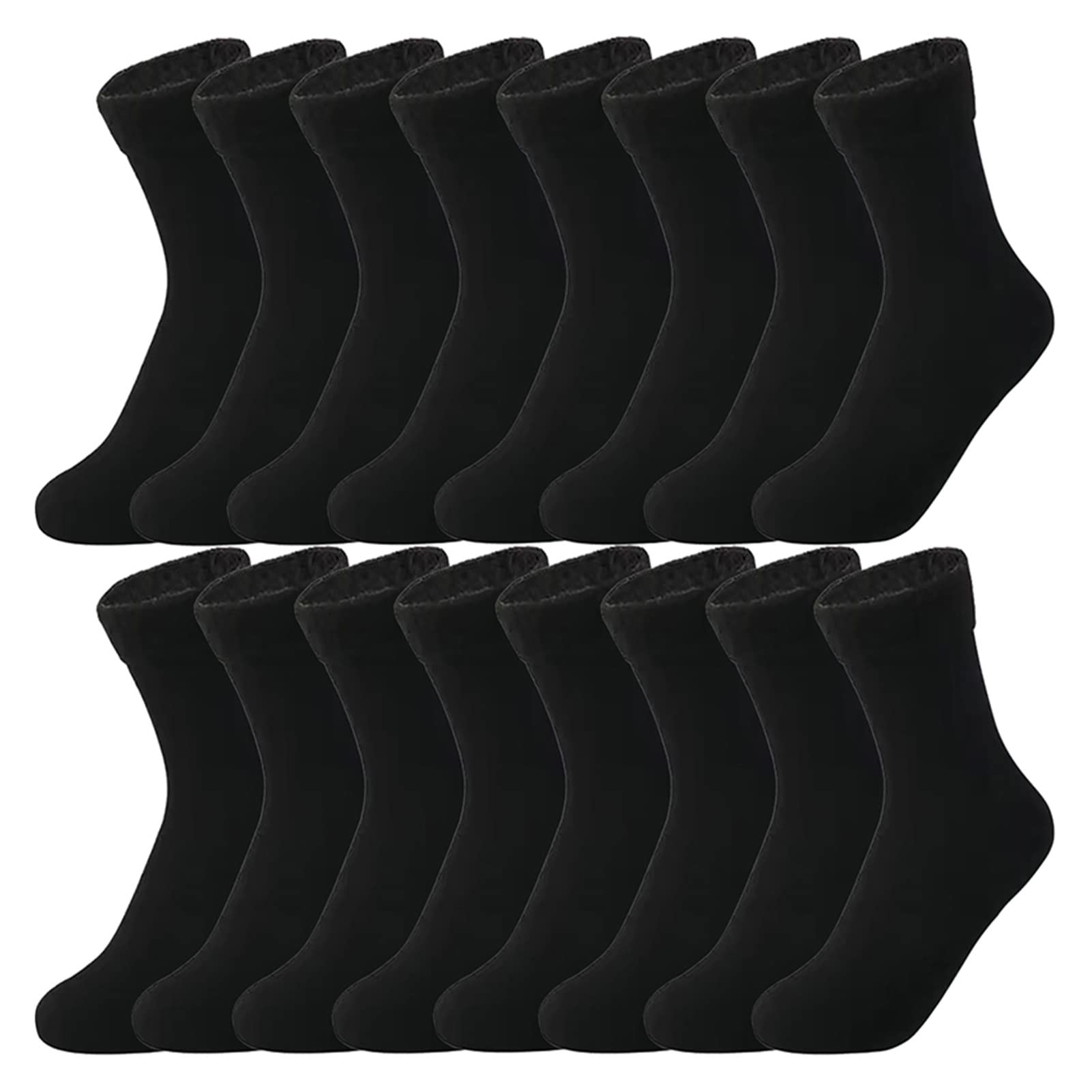 ZZSRJ 8 Paar Frauen Winter Winter warme Socken verdickte Wollsocken (Color : 8 Pair Black, Größe : One Size)