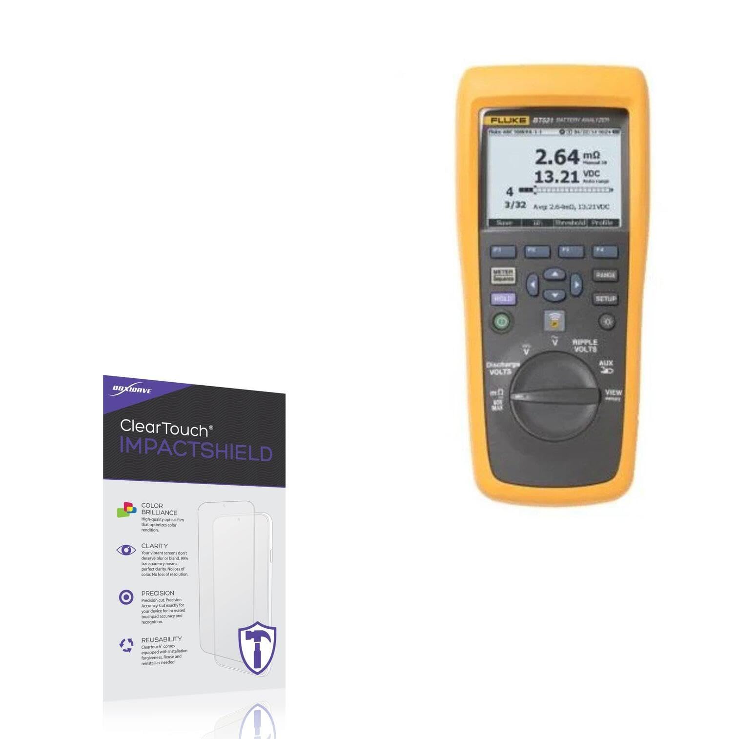 BoxWave Screen Protector Compatible with Fluke 500 - ClearTouch ImpactShield (2-Pack), Impenetrable Screen Protector Flexible Film