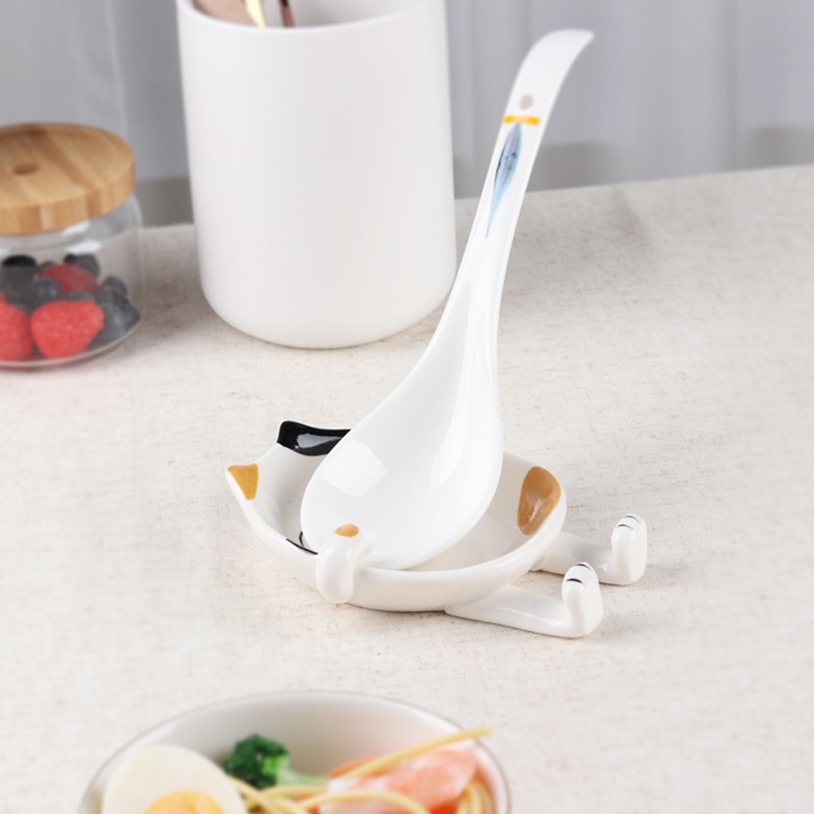 Céramique Porte-Cuillère pour Cuisinière, Couverts et Ustensiles