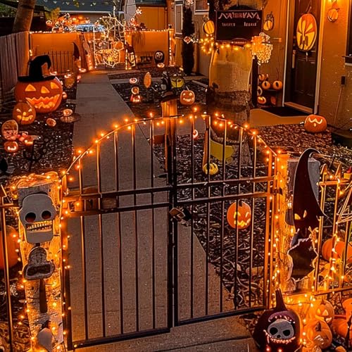 Image of TEKCOOL 35 Feet Long LED Power Pixel Serial String Light, 360 Degree Light in Bulb | Copper Led Pixel String Light for Home Decoration,Diwali,Christmas(Orange) Pack of 1.