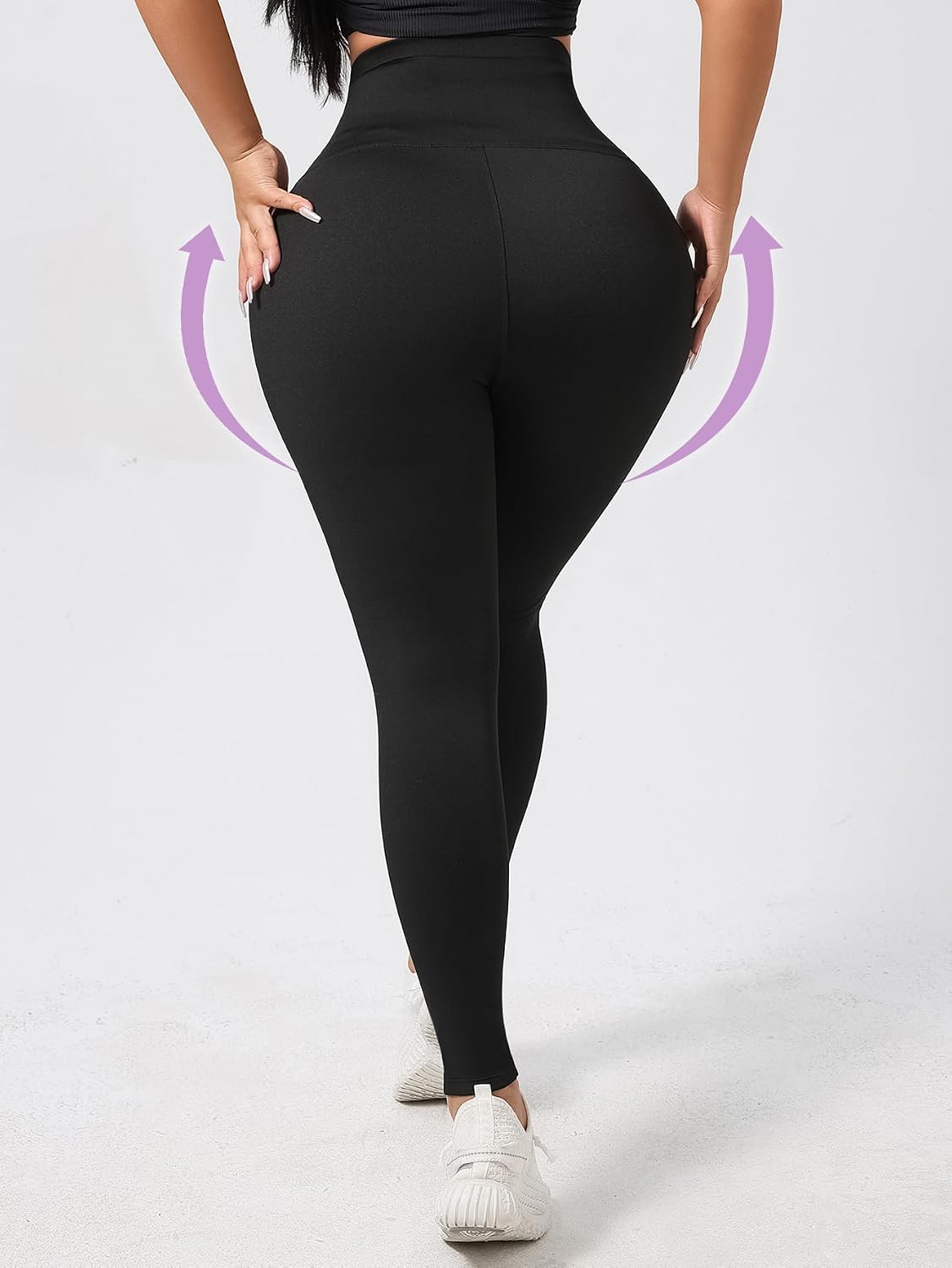Plue Size Women's High-Waist Sculpting Yoga Pants - Tummy Control & Booty Lifting Leggings for Gym, Running & Yoga