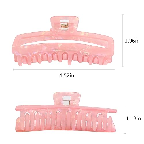 Miniatura 6 de Jayongnee - Pinzas de pelo grandes y antideslizantes para mujeres y niñas, pinzas de sujeción fuerte para cabello finomedio grueso