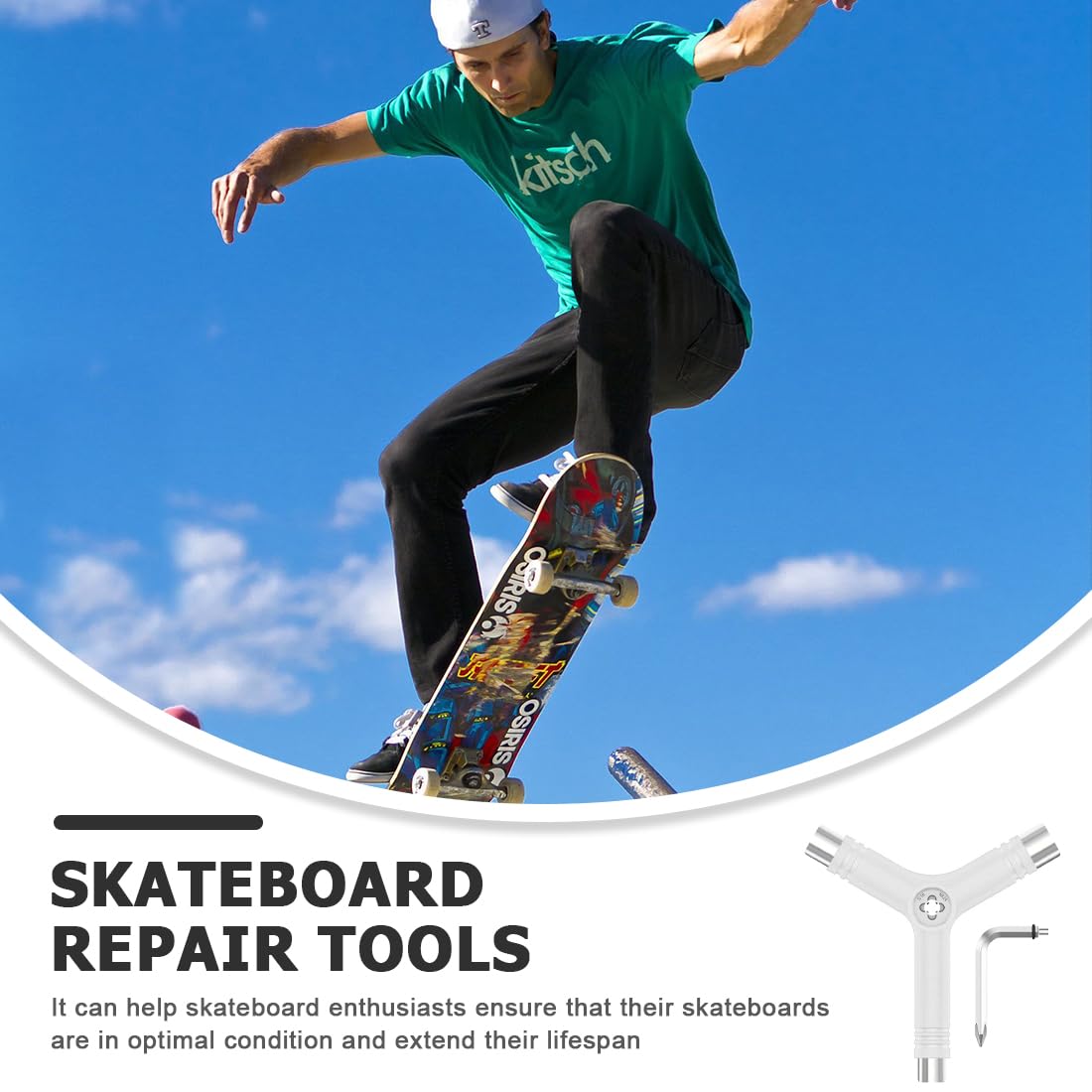 Skate Tool Skate Tool Skateboard Wrench Skateboard Accessories Skateboard Tool Skateboard Longboard Wheels Y Tool Skate Wrench Skate Wrench Skateboard Pocket Wrench