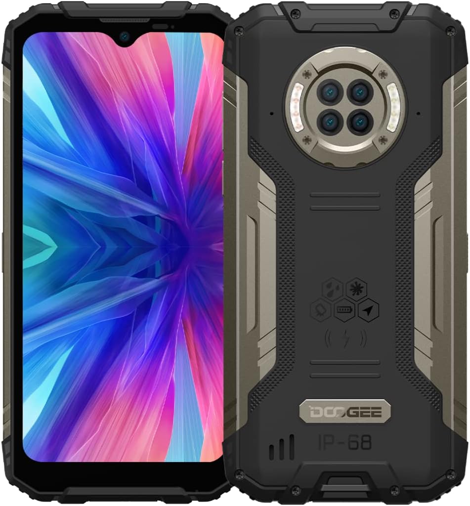 DOOGEE S96 GT IR Visión Nocturna Smartphone Resistente, Helio G95 8GB+256GB, Cámara Cuatro 48MP (Cámara Frontal 32MP), 6.22'' IP68 Móvil Antigolpes, Batería 6350mAh(Carga Inalámbrica) GPS NFC Negro
