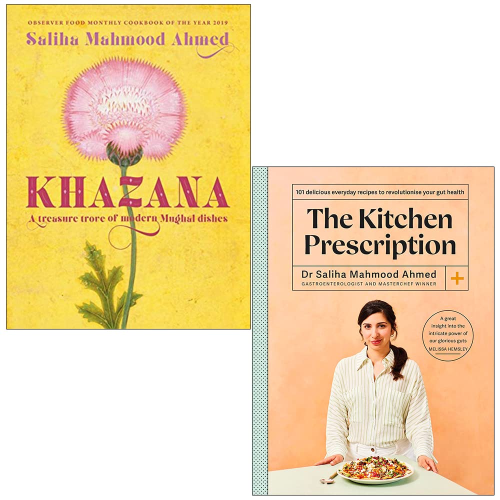 Khazana Cookbook & The Kitchen Prescription By Saliha Mahmood Ahmed 2 Books Collection Set