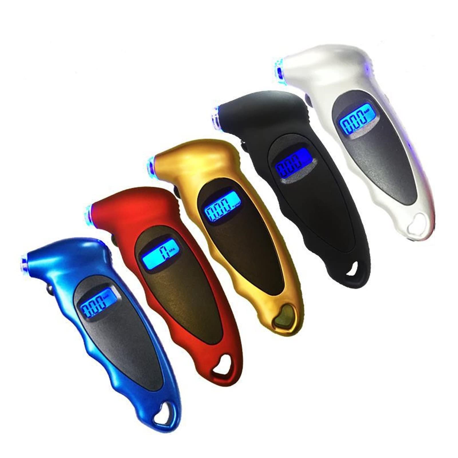 Misuratore di Pressione dei Pneumatici per Pneumatici per Auto Digitale Display LCD Manometro per barometro Tester (Colore : Giallo) (Giallo)