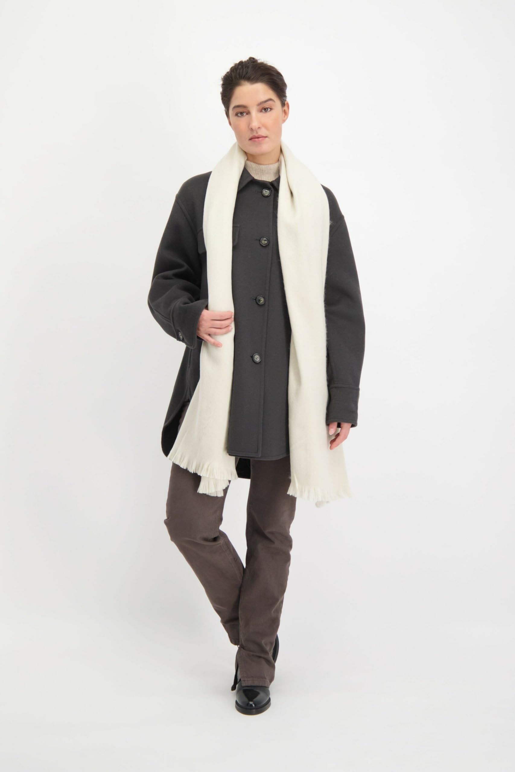 Alpaca Loca 529 Slim Scarf Beige, Sciarpa, One Size