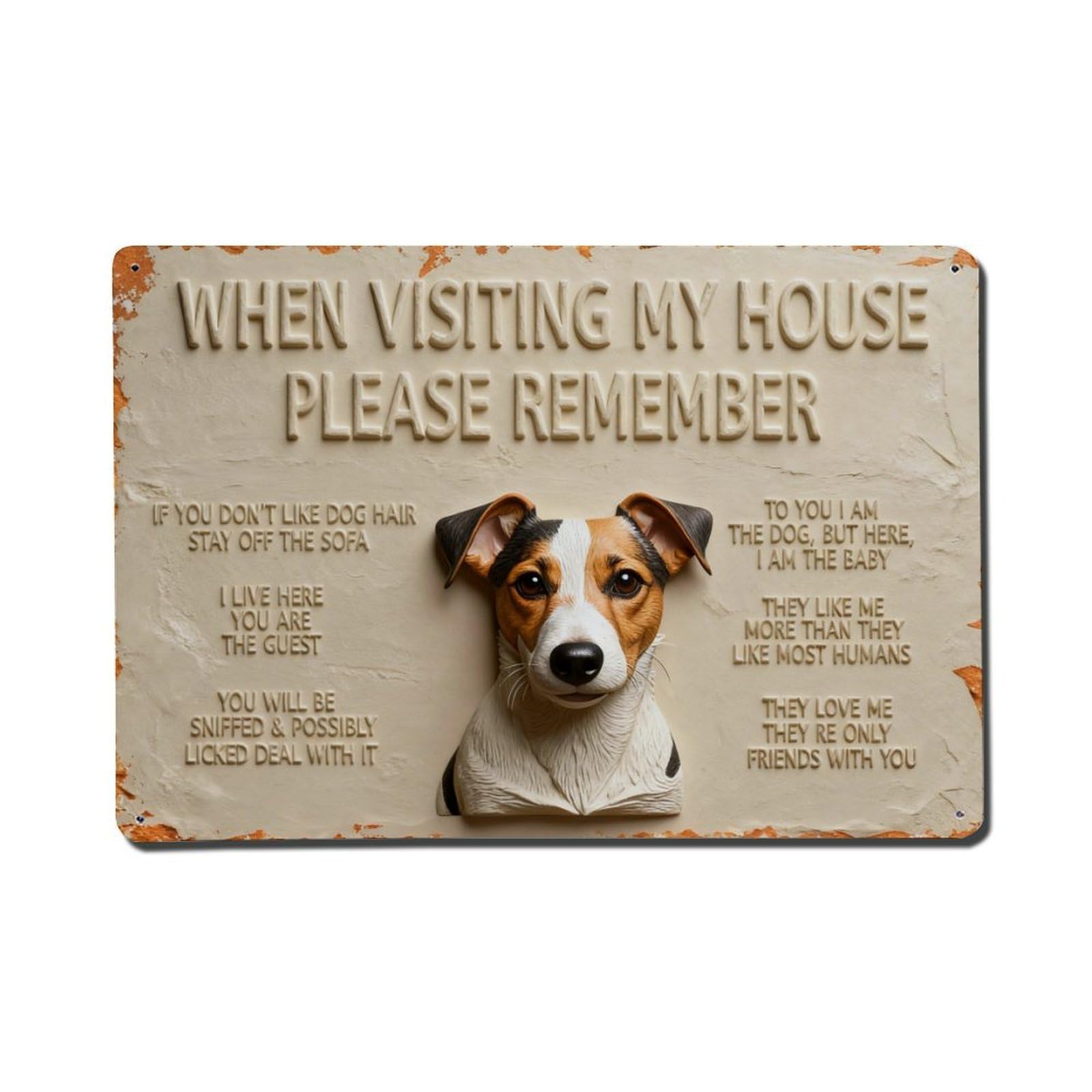 Dog Hair Warning Sign Metal Tin Sign Plaque