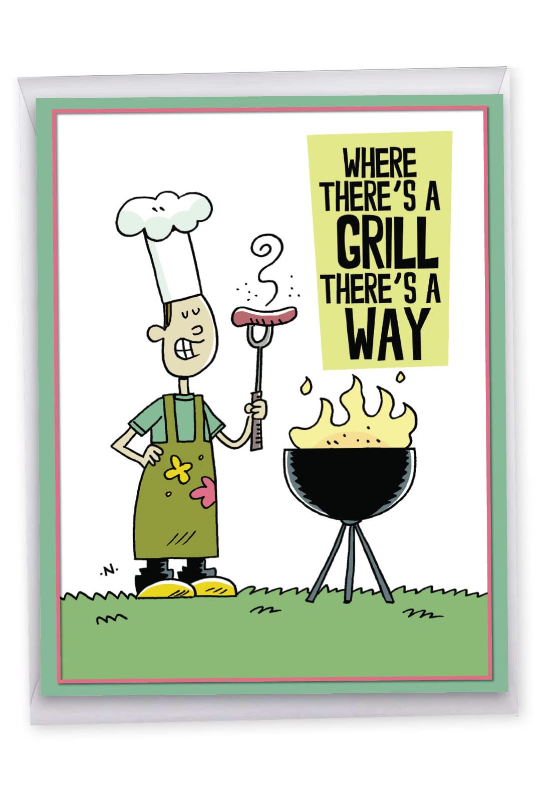 NobleWorks Jumbo Hilarious Father's Day Greeting Card 8.5 x 11 Inch for Dad, Pa, Pop, Daddy, Stepfathers with Envelope (1 Pack) Large Dad Card, Where