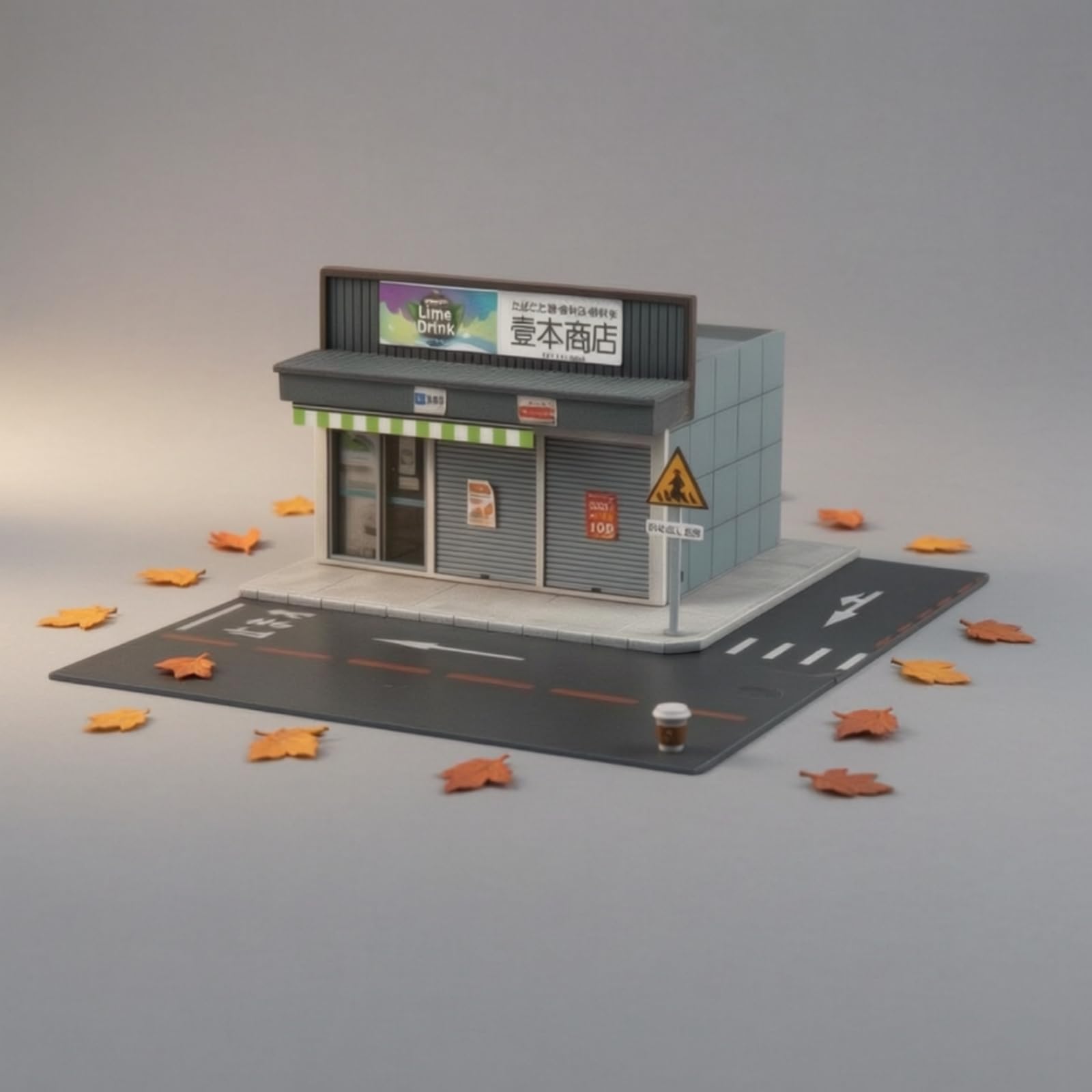 Diorama con Parcheggio da Scrivania Modello di Strada in Miniatura Decorativo Scena Cittadina per Servizi Fotografici, Plastici Ferroviari