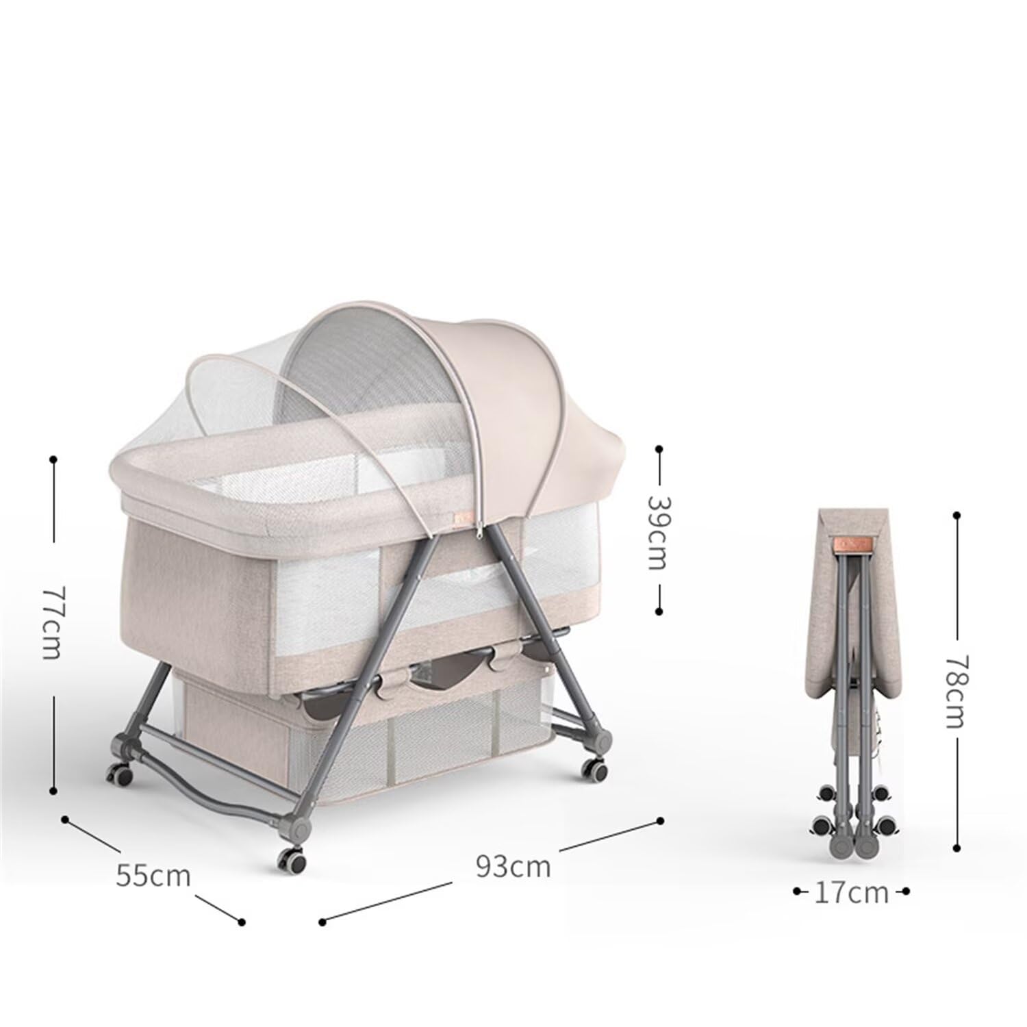 Amazon.co.jp: AORTD ベビーベッド 折りたたみ式 添い寝 新生児ベッド