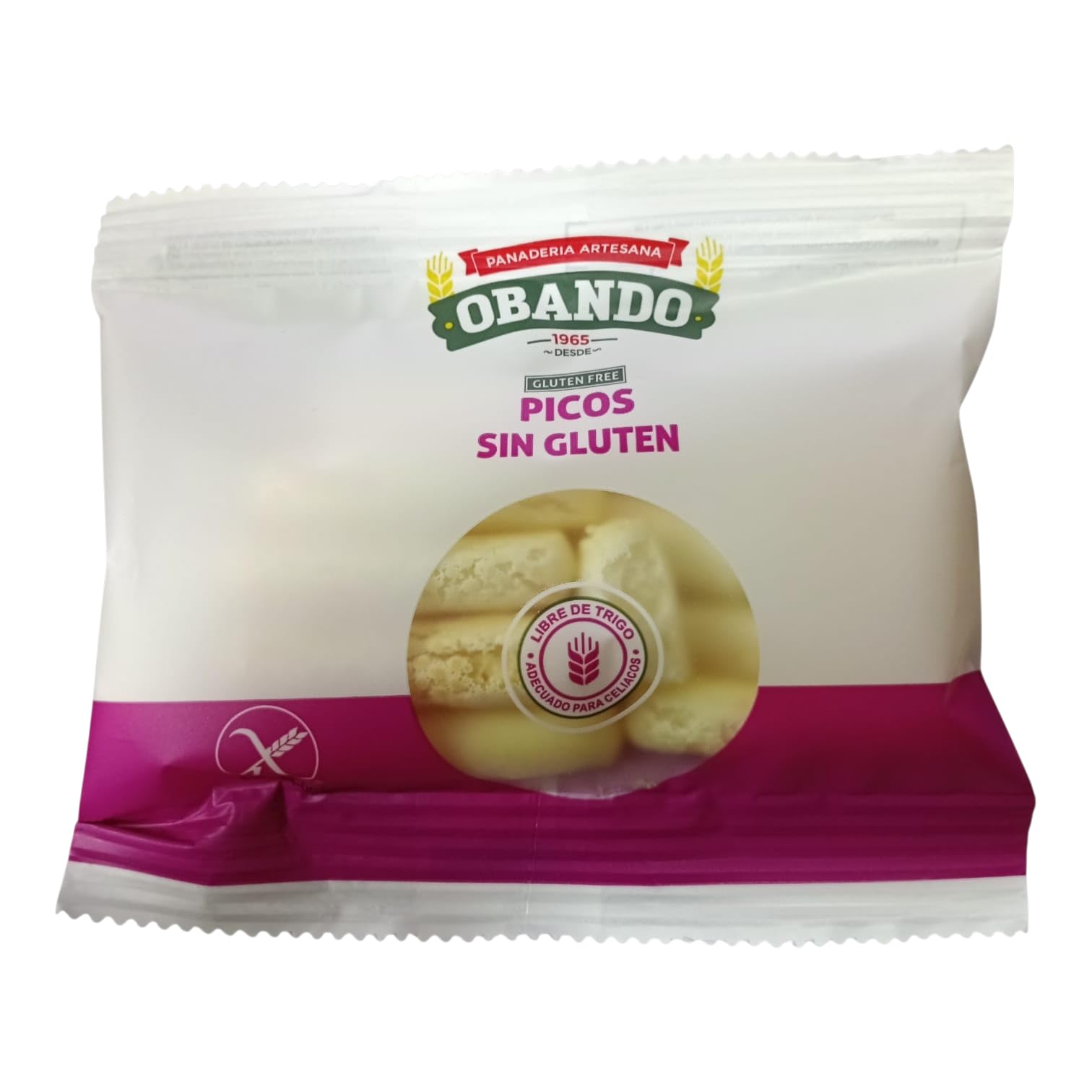 Picos de Pan Sin Gluten Artesanales Obando Pack 25 x 20 g Crujientes