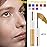 Colored Eyelash Comb Set - blonde mascara Waterproof & Voluminous Long Lasting Gold Mascara Vegan & Cruelty-Free Eye Makeup for Women(03Gold)