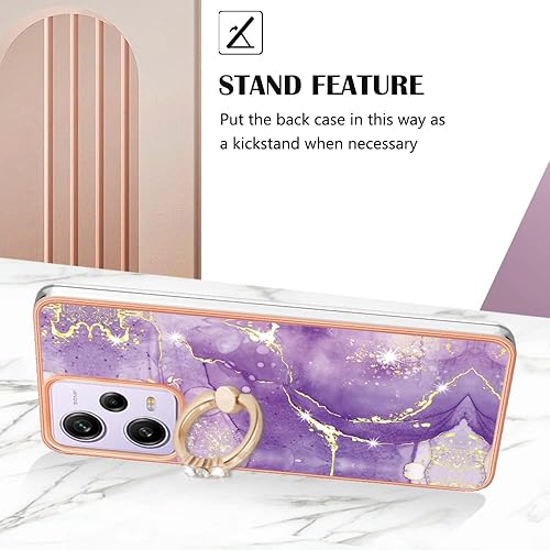 Miniatura 3 de Funda delgada para Redmi Note 12 Pro 5G, funda para Xiaomi Poco X5 Pro 5G, funda de anillo brillante de moda para niñas, protección de lente de