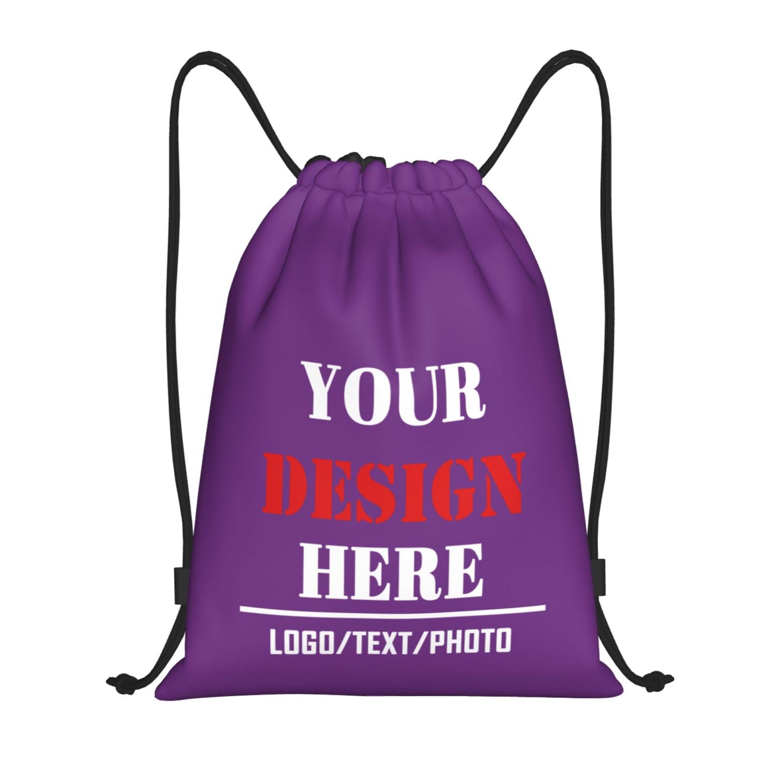 Tingwei Personalised Backpack in Bulk, custom Drawstring Bag for Men and Women, Waterproof Sports Bag with add Photo/Logo/Text, Swimming Bag for Children and Adults