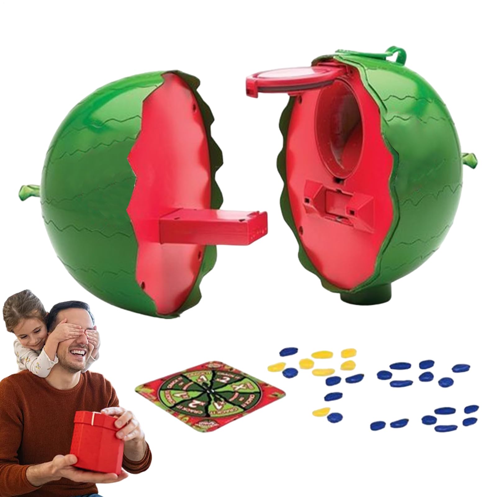 Giocattoli Anguria per Bambini - Dimensioni del prodotto 26,5 X 16 Cm, TrentDue Pezzi, Set Piatto Girevole | Facile Da Giocare Creativo Gioco Creativo Creativo Di Tutte Le Età Hardware AC