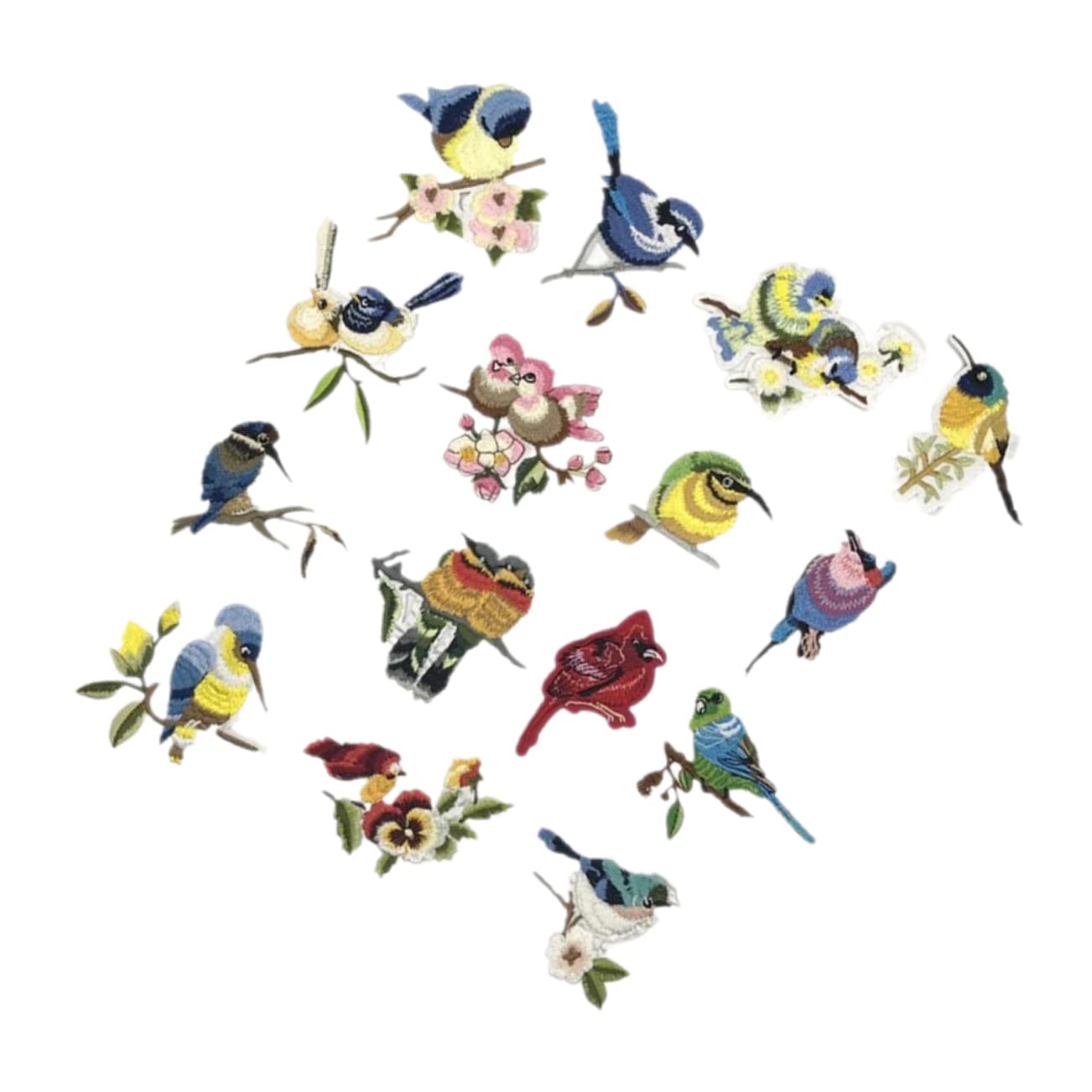 SOIMISS15pcs Bird Embroidery Patch Birdie Decor Backpack Clothes Applique Water Bottle Holder Jeans Iron on Patch Bird Clothes Patches Embroidered Patches Bird Embroidered Applique 3D Hat