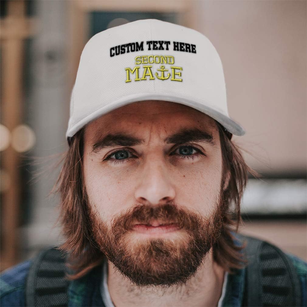 Baseball Cap Gold Letters Second Mate Embroidery Military Hats for Men & Women