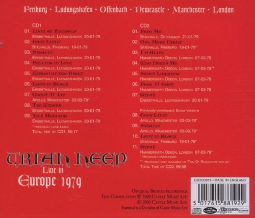 Live in Europe 1979
