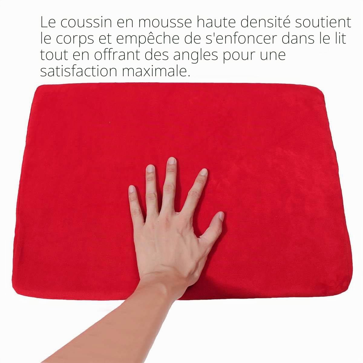 Oreiller pour Le Dos et Les Jambes, Coussin de lit à densité Ferme pour Soutien du Dos et des Genoux