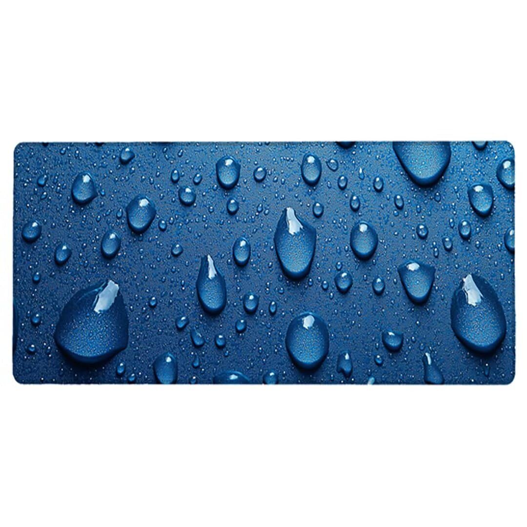 Podkładka pod mysz XXL krajobraz - 1600x800x3mm - niebieska duża mata na biurko z przeszytymi krawędziami i antypoślizgowa wodoodporna do komputera, laptopa poprawia precyzję i szybkość. -35530