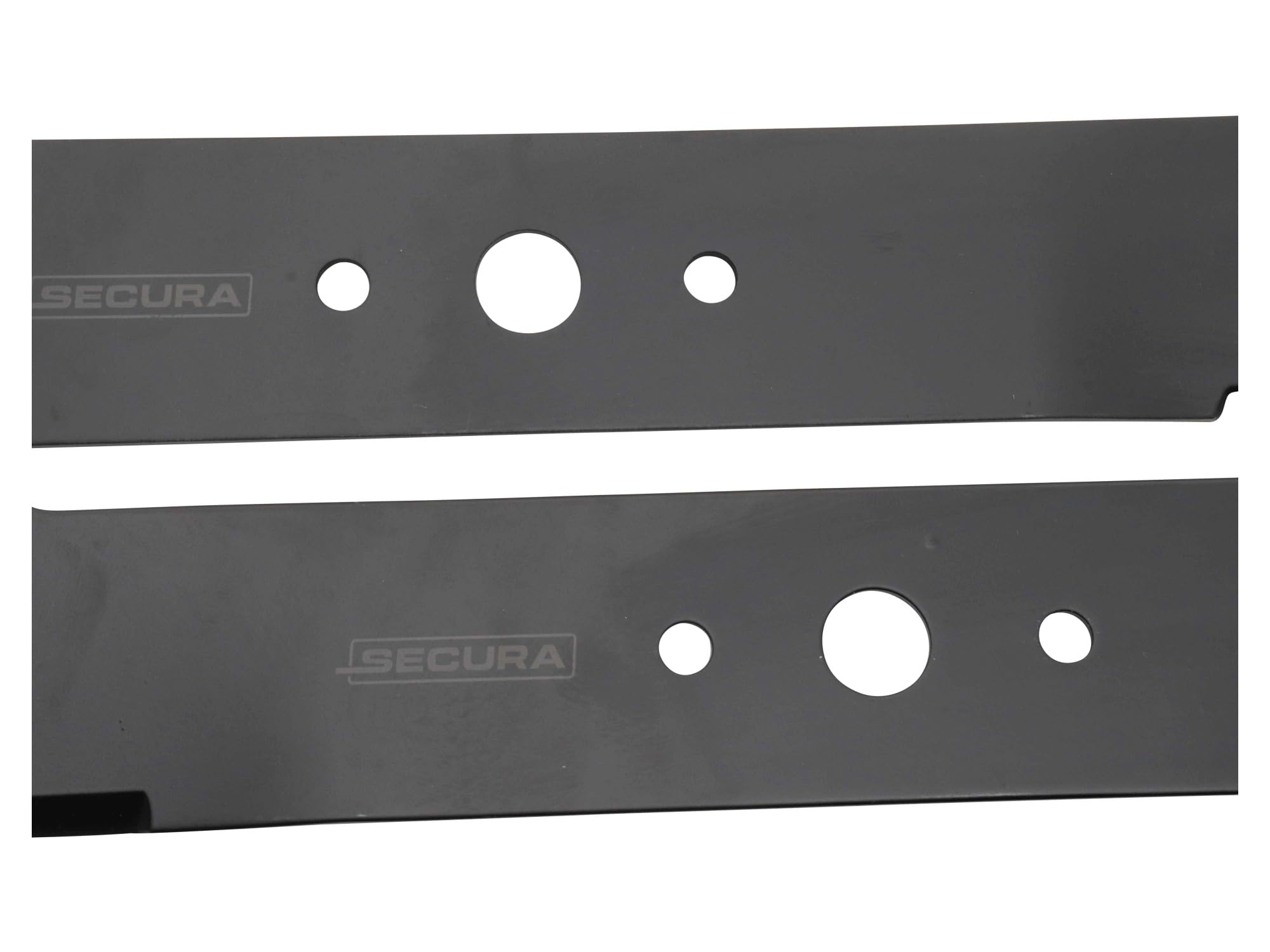 SECURA set de lames 2x 42 cm compatible avec Alpina Stiga Mr Gardener Gardol Castelgarden EFCO Solo Iseki tracteur de pelouse 182004358/0 182004359/0