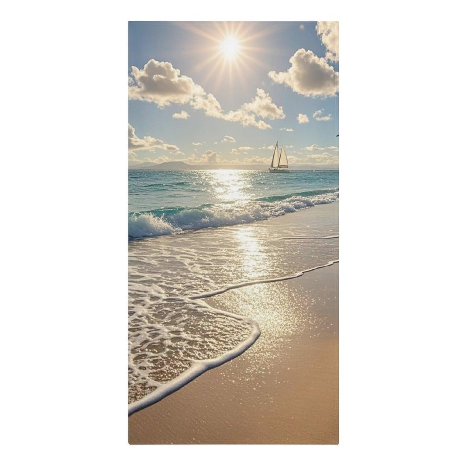 QMNLKH Hawaiian Summer Beach Towel for Women, Large Microfiber Pool Towel for Men, Absorbent Swim Towels for Home, Lightweight Bath Towels for Camping, Yoga, 30.3"x61.4"