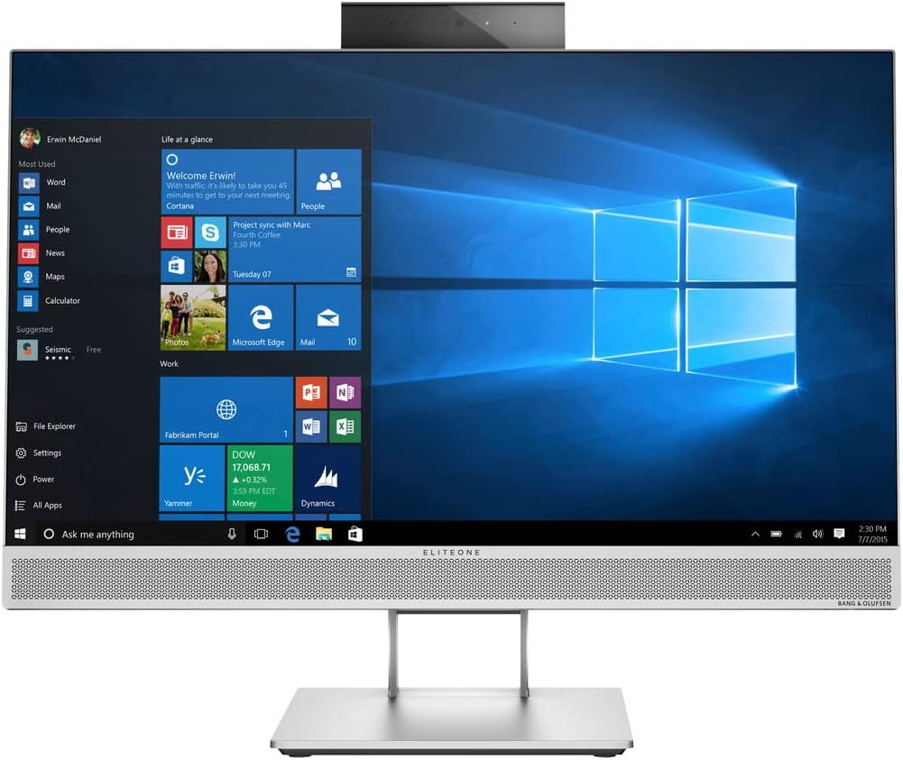 HP EliteOne 800 G4-AIO 23.8" FHD, Core i5-8500 3.0GHz, 16GB, RAM 512GB, Solid State Drive, Windows 11 Pro 64Bit, CAM, Internal WiFi, (Renewed)