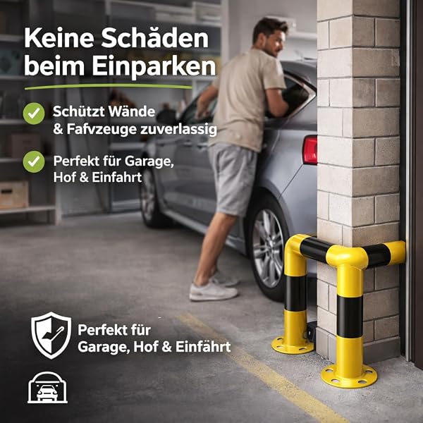Corner Protector 60 cm - Maximum Protection for Warehouses and Entry - Sturdy Steel Impact Protection Corners for Shelves, High Shelves, Yard and Garage (Corner Protector 60cm) - 5