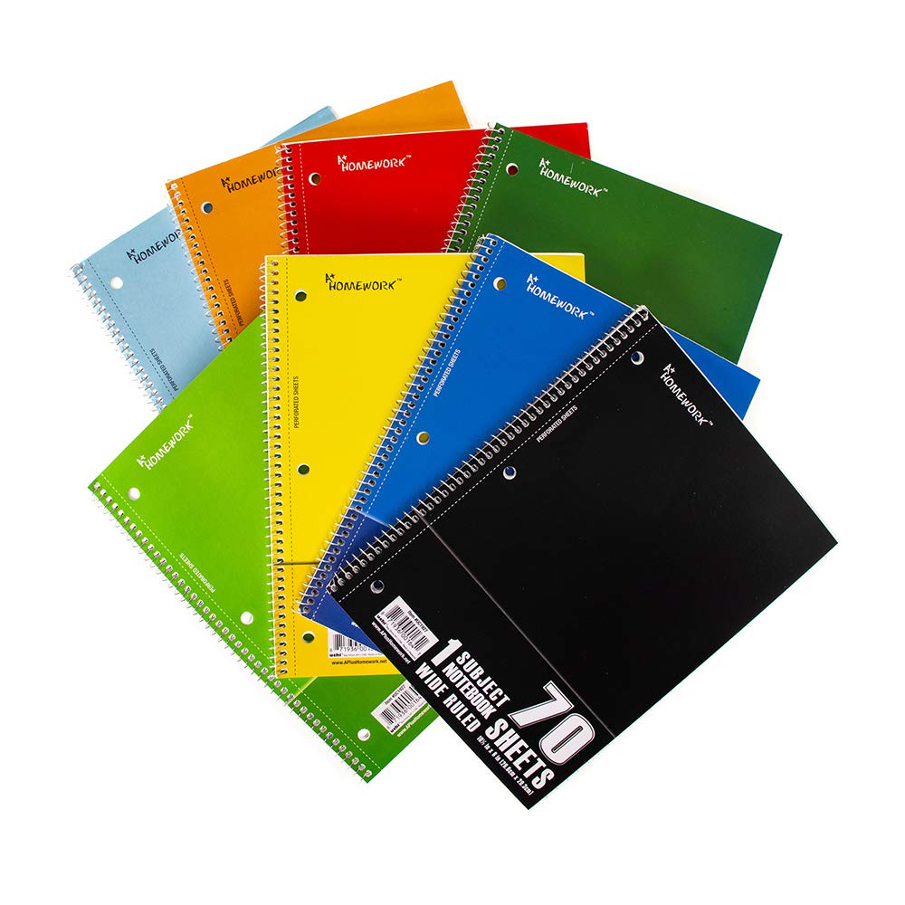 Craft County Lot de 30 carnets de notes - Couleurs aléatoires - Lignés pour l'université - 70 pages - Idéal pour les fournitures scolaires