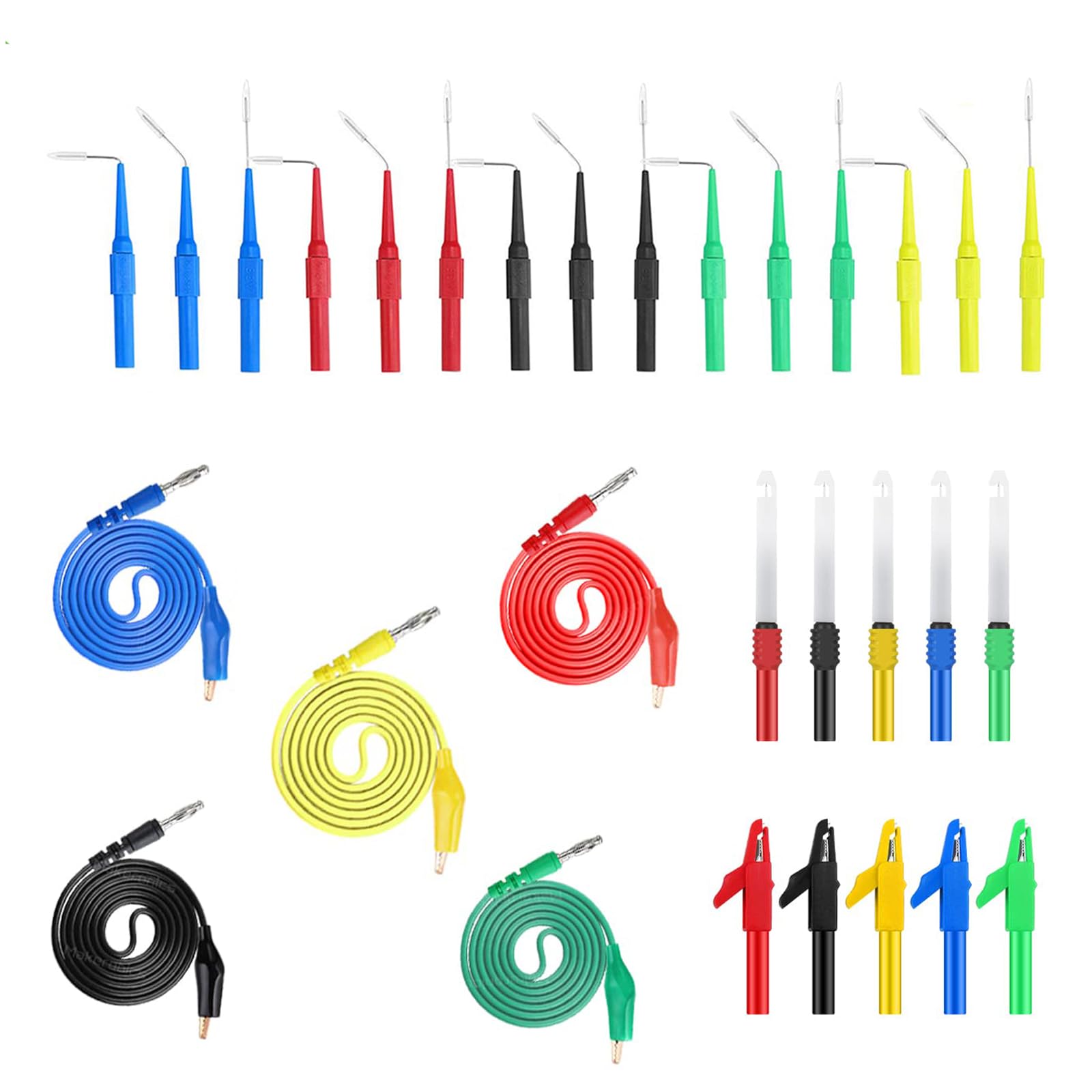 110PCS Automotive Test Lead Kit, AES Wave Multimeter Lead Kit with Back Probes, Piercing Clips & Alligator Clips, Multi-Function Diagnostic Tools for Cars, Trucks & EVs, with Carrying Case — Amazon image 8