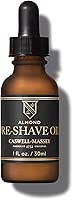 Caswell-Massey Almond Pre-Shave Oil, Natural Men’s Shaving Oil with Castor Oil & Olive Oil, Suitable for Sensitive Skin, Made in USA, 1 Fl Oz
