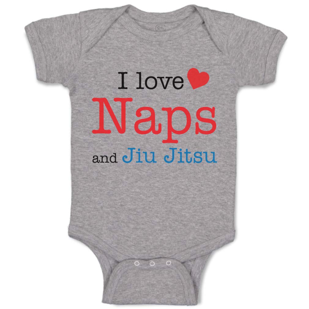Custom Baby Bodysuit I Love Naps and Jiu Jitsu Sport Martial Arts Funny Cotton