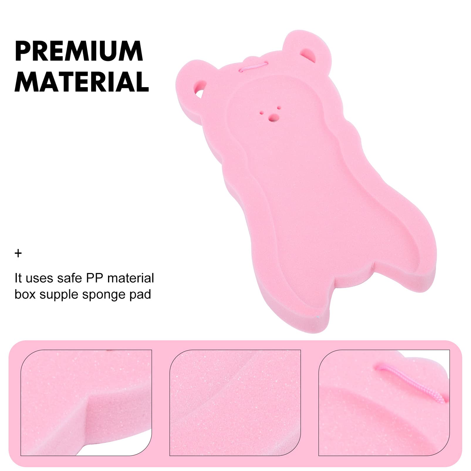 Cojín De Esponja para Ducha Infantil Alfombrilla De Baño Antideslizante Color Rosa