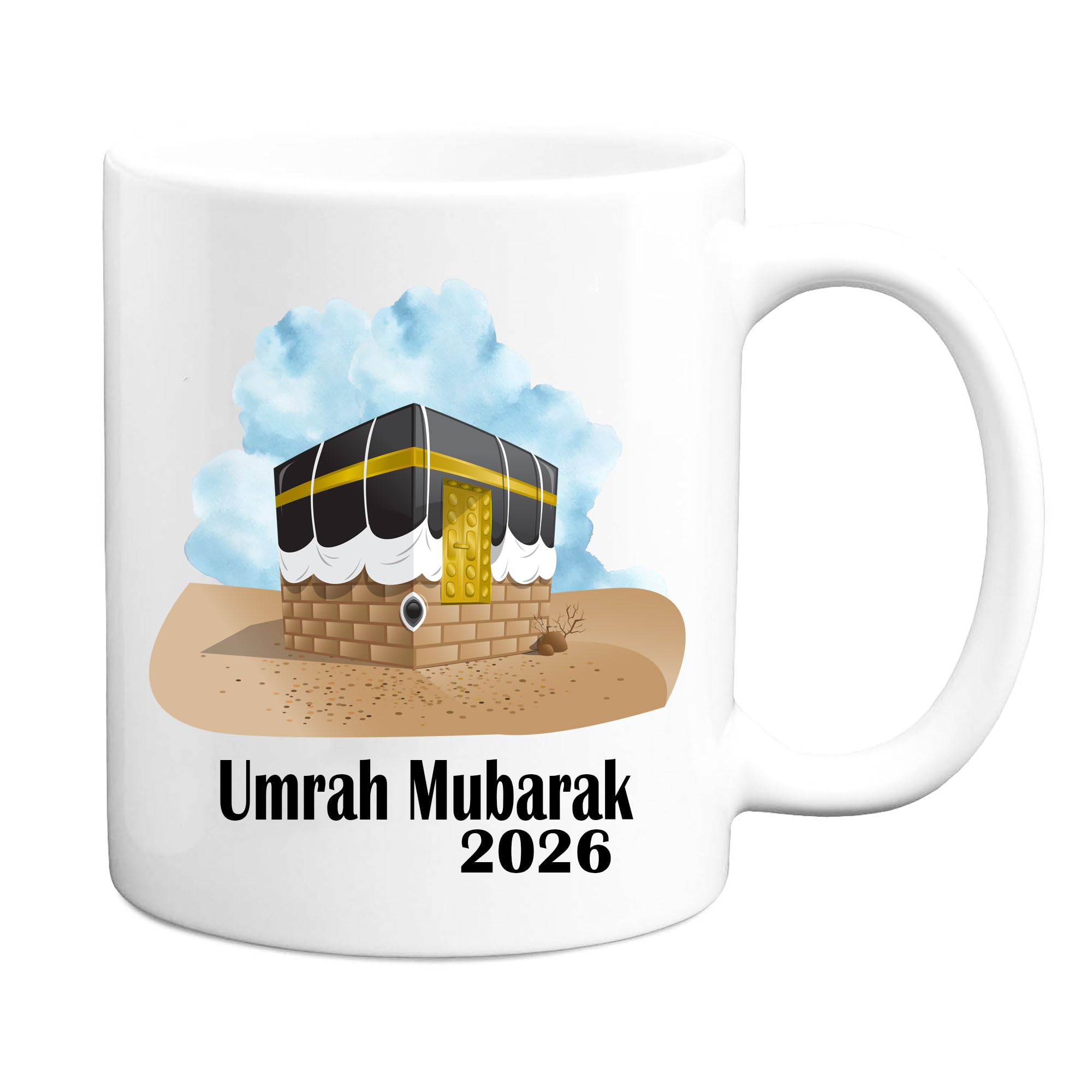 Umrah Mubarak Mug Gifts, Islamic Mug Printed Coffee Mug, Ramadan Gift, Muslim Gift, Novelty Eid gift, Islamic gift ideas for Her and Him (Umrah Mug Kaaba Print) โ image 1