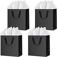 Vista 12 de SHIPKEY Paquete de 10 bolsas de regalo verde aguamarina con papel de seda bolsa de regalo de dama de honor de 8 x 4 x 11 pulgadas, bolsa de papel