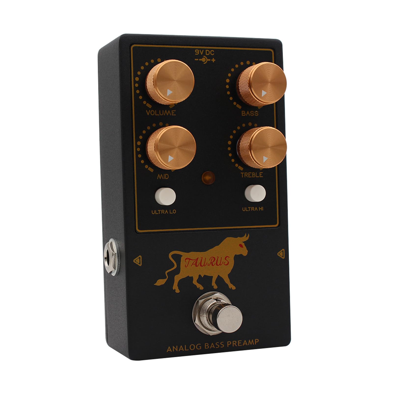 Pedał Przedwzmacniacza Basowego, 3-pasmowy Korektor z Lo/Hi Boost, Analogowy pedał Efektów Gitarowych True Bypass do Gitary Basowej