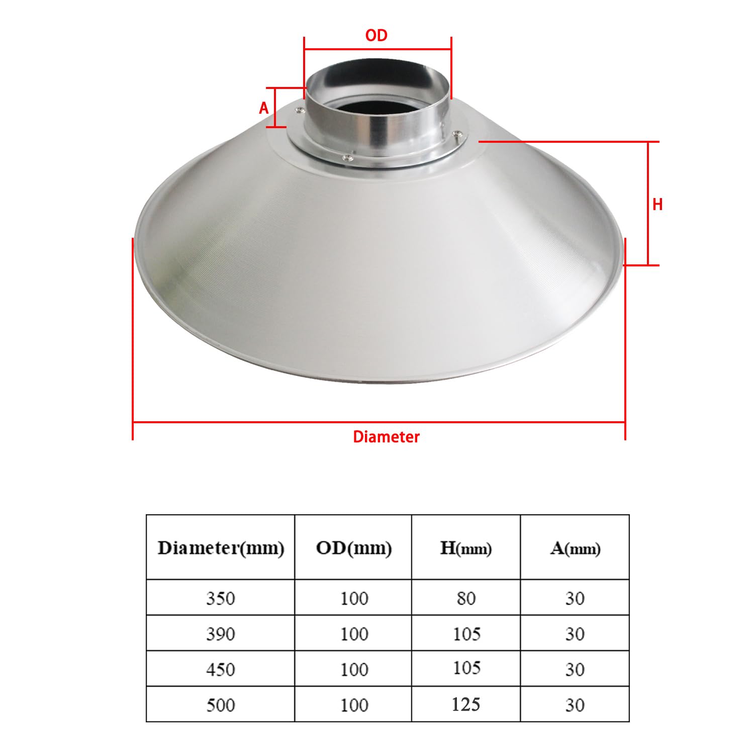 Cappa aspirazione fumi saldatura OD100mm per saldatura a stagno braccio aspirazione fumi saldatura aspiratore fumi di industriale impianto aspirazione fumi saldatura (D350mm OD100mm H80mm)
