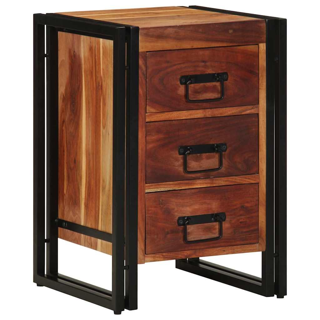 Table de chevet compacte en bois avec tiroir pour optimiser les petits espaces
