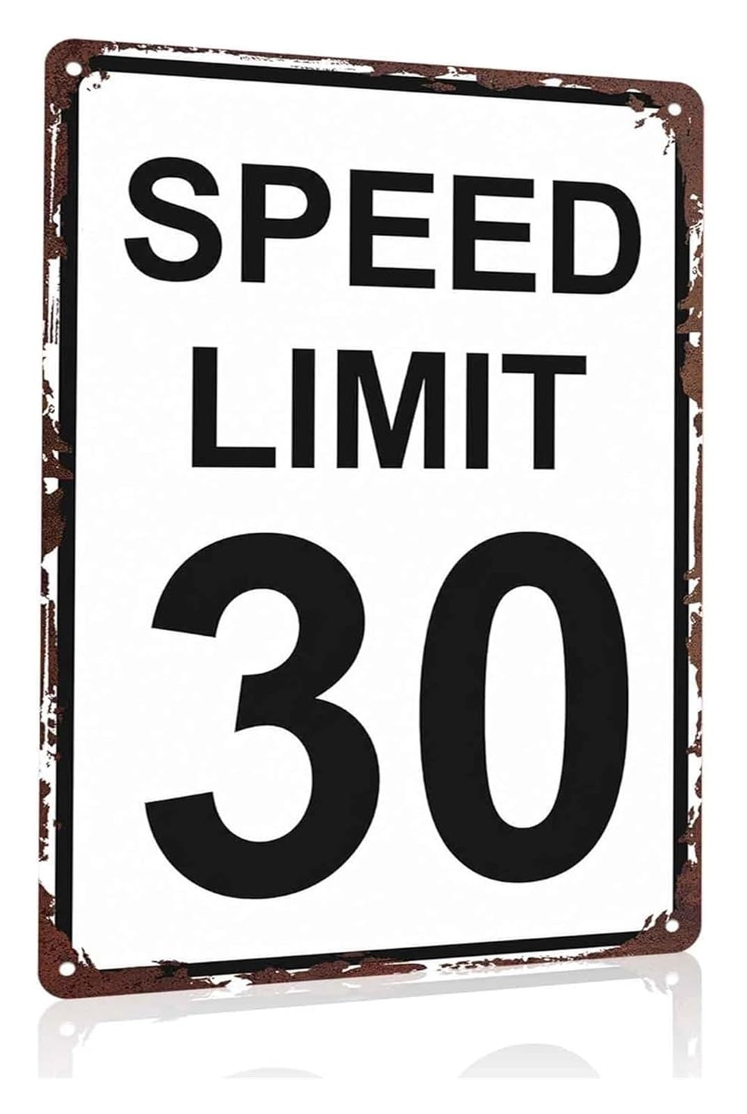 AUOQKQUT Vintage Speed Limit 30 Sign Funny Tin Sign for Wall Bedroom Garage Study Room 8 X 12 in