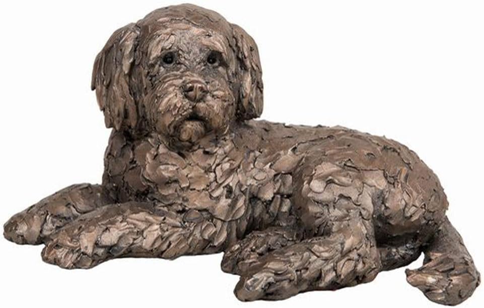Ozzy the Cockapoo Lying Down Cold Cast Bronze Dog new Frith Design 2017