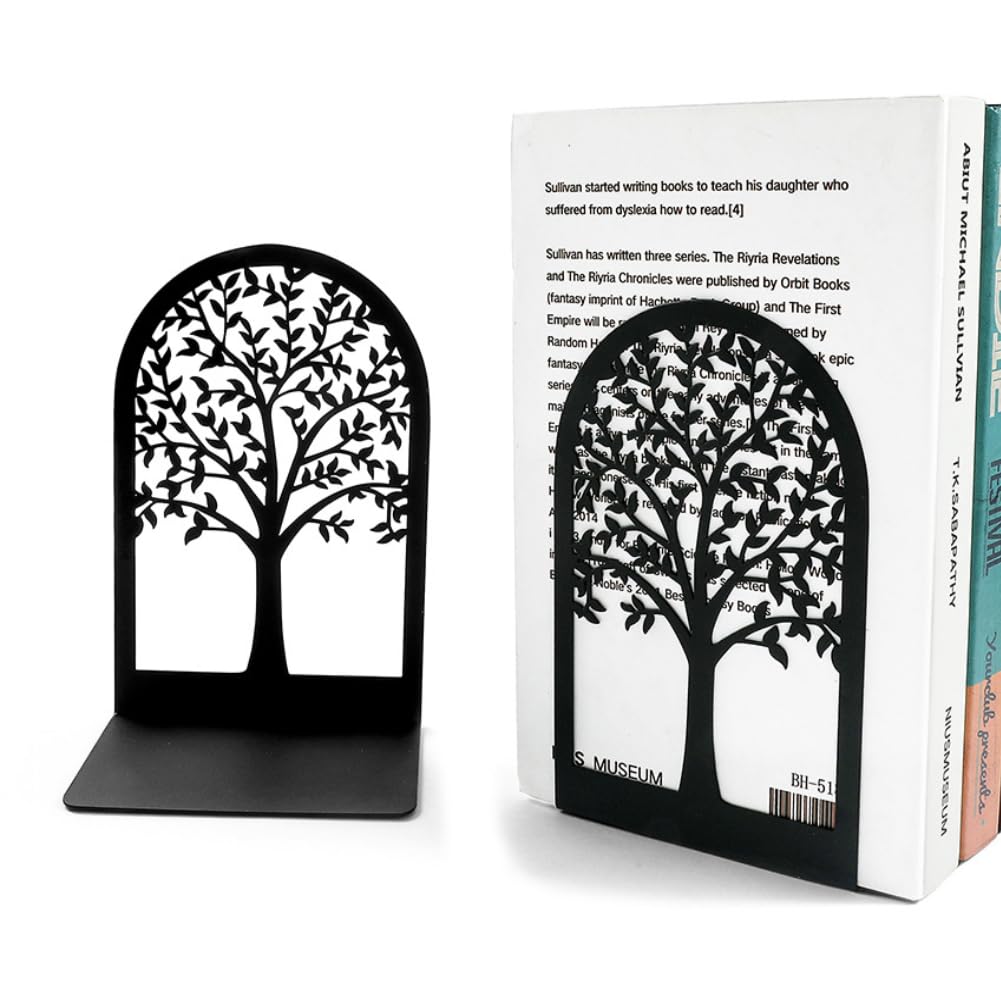 Serre-livres Décoratifs En Métal Motif Ginkgo - Lot De 2 - Design élégant Et Antidérapant