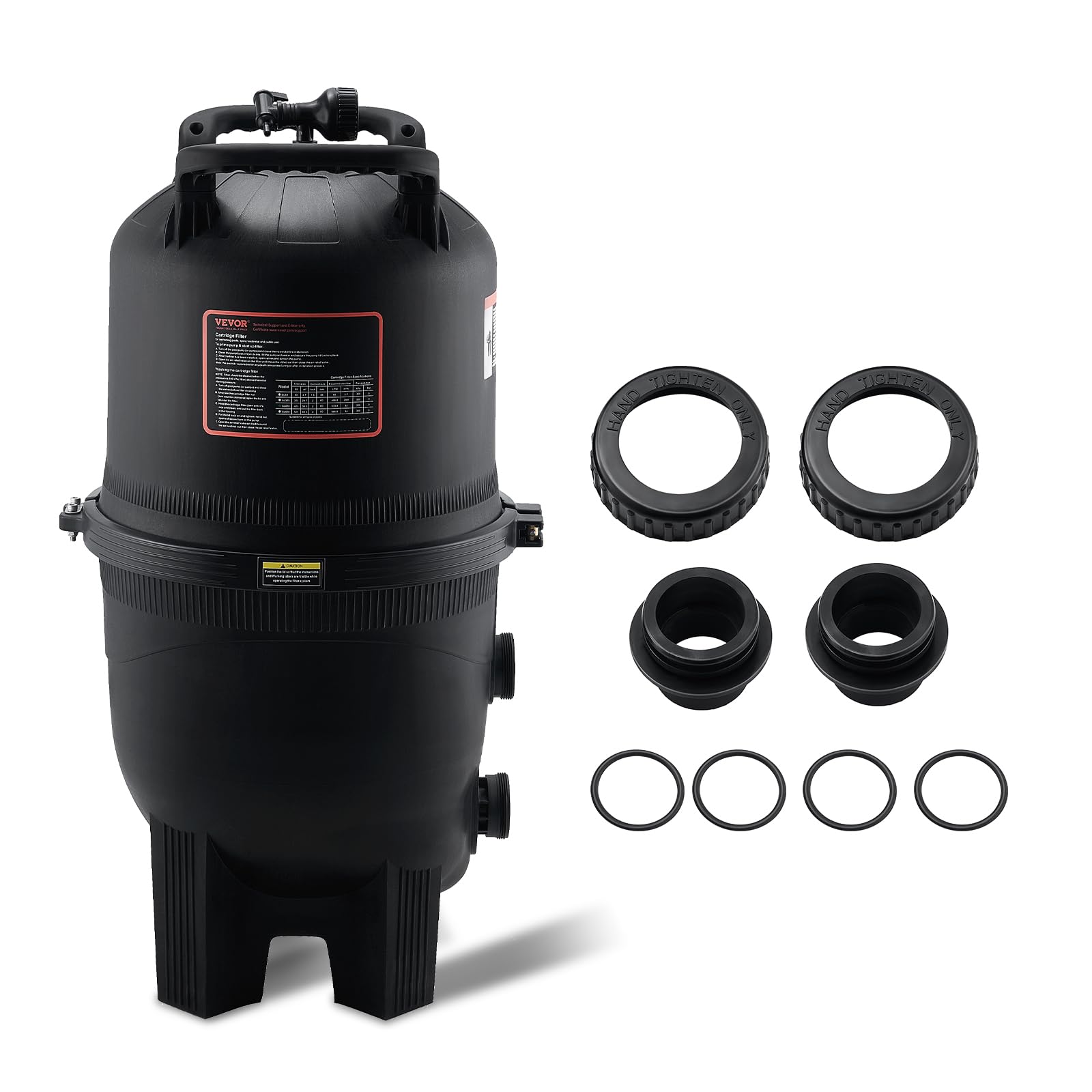 VEVOR Filtro per piscina a cartuccia, superficie filtrante di 49 m², filtro per piscina da incasso, sistema di filtraggio per piscine fuori terra con filtro di aggiornamento e a prova di perdite