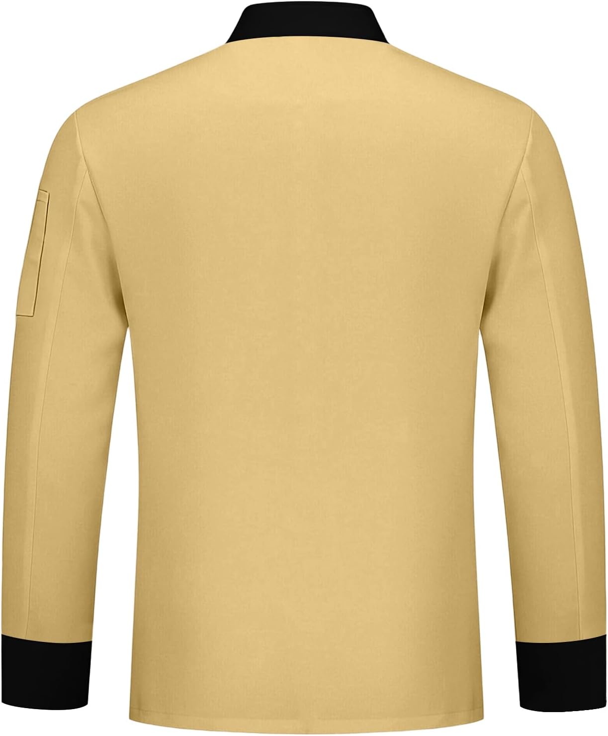Chef Shirts for Men Long Sleeve Chef Jacket Restaurant Kitchen Work Uniform Shirt with Pockets Cooking Shirts Outfits